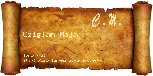 Cziglan Maja névjegykártya